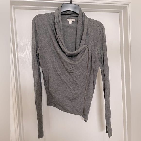 Caslon Sweaters - Caslon long sleeve soft knit moto jacket sweater size Medium- grey 🎉Host Pick🎉